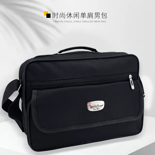 Factory direct supply spot men's and women's cash register bag leisure sports black bag Oxford cloth black bag hot sale