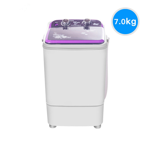 7.0 kg large-capacity mini washing machine, semi-automatic, single-cylinder, home use, dual-purpose washing and draining, wholesale and dropshipping