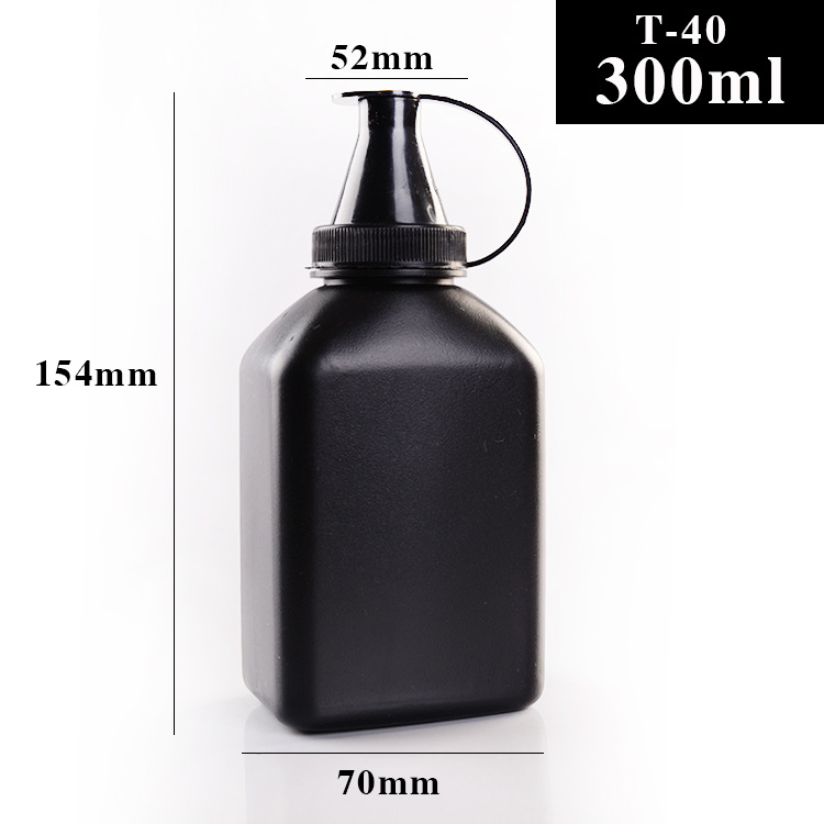 T40黑色碳粉瓶300毫升莱盛黑碳粉瓶塑料瓶易加粉碳粉瓶空瓶