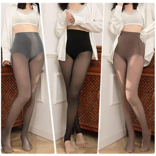 Honeycomb massage waist stewardess gray leggings leggings high waist thin black stockings autumn and winter gray translucent pantyhose