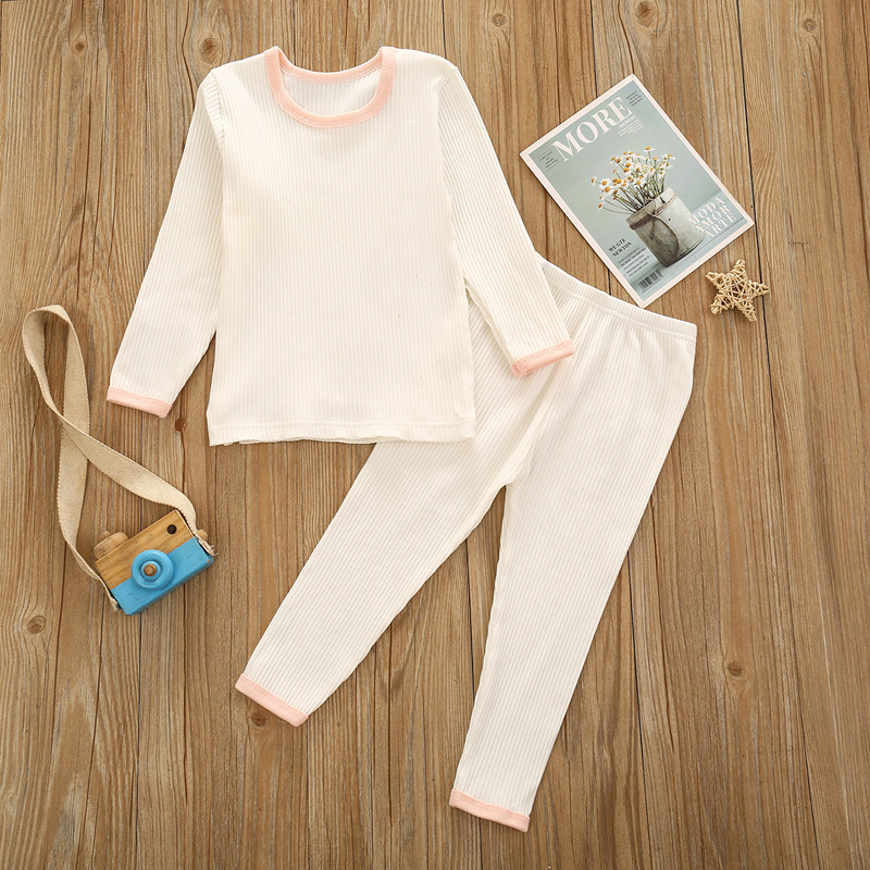 children Home Furnishings Spring and autumn payment Long sleeve T-shirts jacket Solid trousers Air conditioning service pinkycolor children pajamas Europe and America