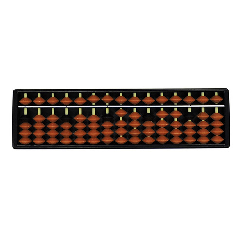 Kindergarten 15-rank 5-bead abacus for children, coffee bead simulation abacus with green coffee beads