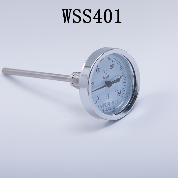 厂家直供  工业双金属温度计 径向轴向温度计 WSS401 WSS501