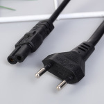 厂家批发 欧规电源线欧标圆插两插二插八字尾录音机线1.5米适配线