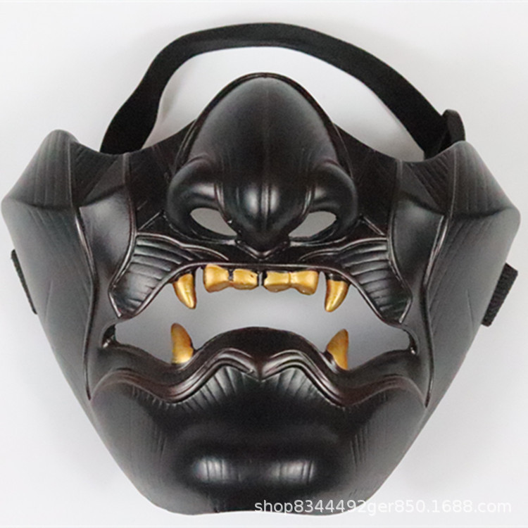 Caballo isla alma máscara Halloween horror fantasma cara Prajna japonés oscuro hombres y mujeres media cara resina látex máscara