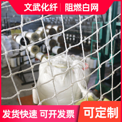 阳台防护网 阻燃安全平网弹丝涤纶绳网防护网建筑工地防坠网 白网|ms