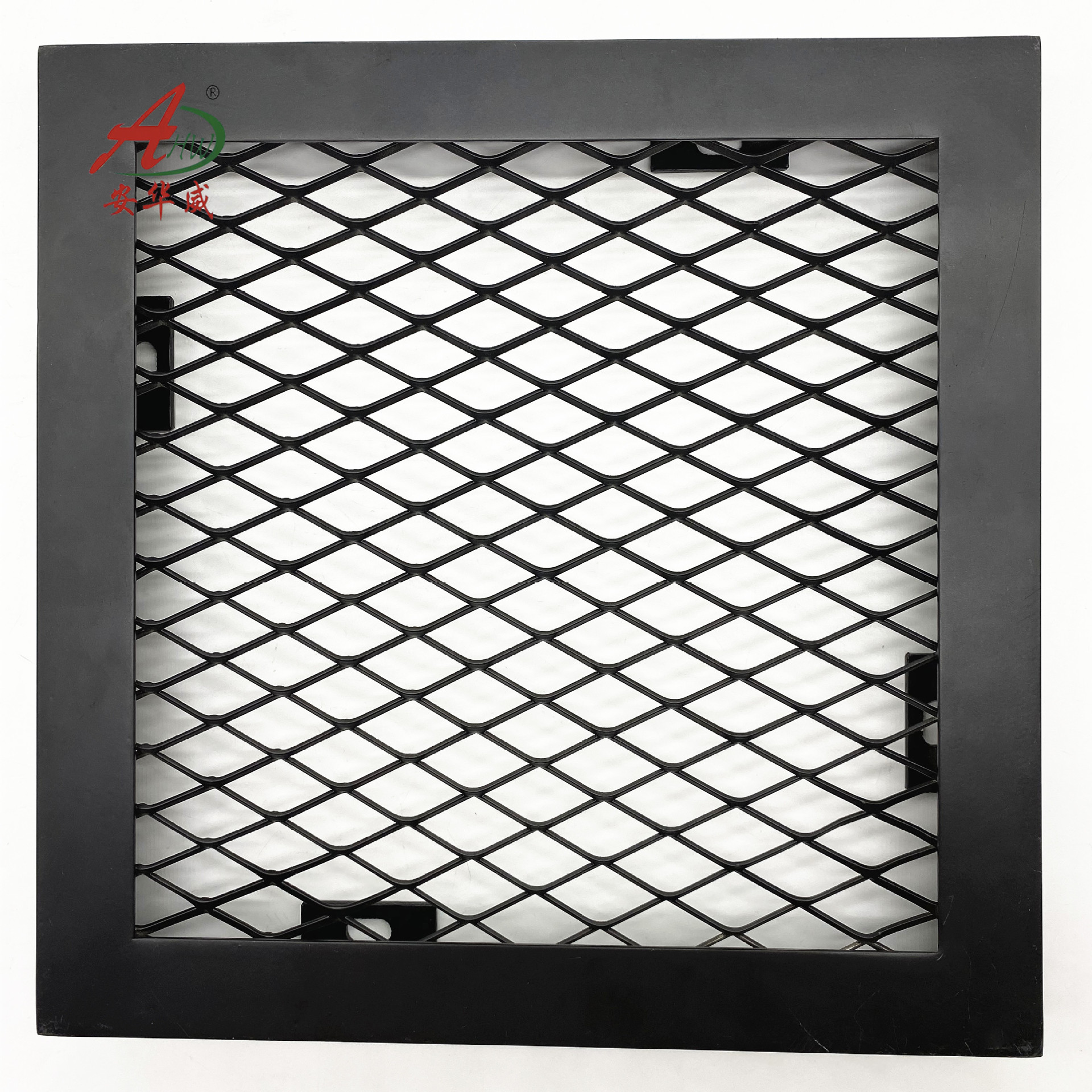 厂家订造菱形吊顶铝天花 铝合金窗户防盗网 地铁站装饰拉网板