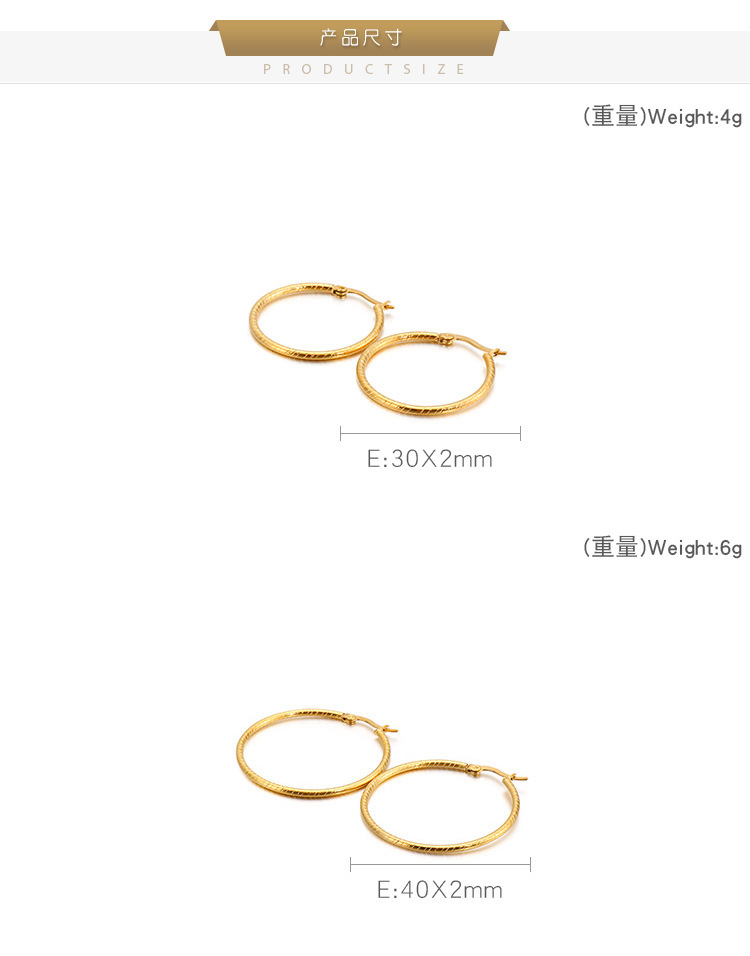 Simple Stainless Steel Hoop Earrings Wholesale Nihaojewelry display picture 2