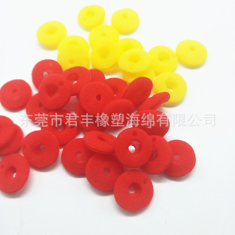 彩色海绵挖孔耳机棉套 吸音2MM厚航空用耳机棉话筒海棉通用定制