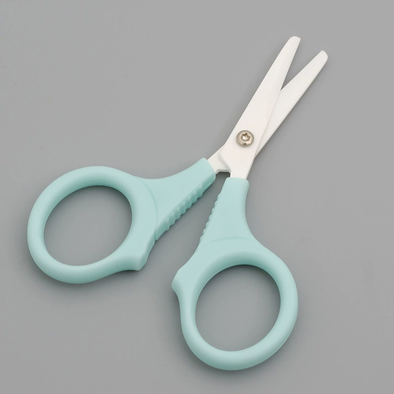 Ceramic cosmetic scissors for eyelashes, plastic handle