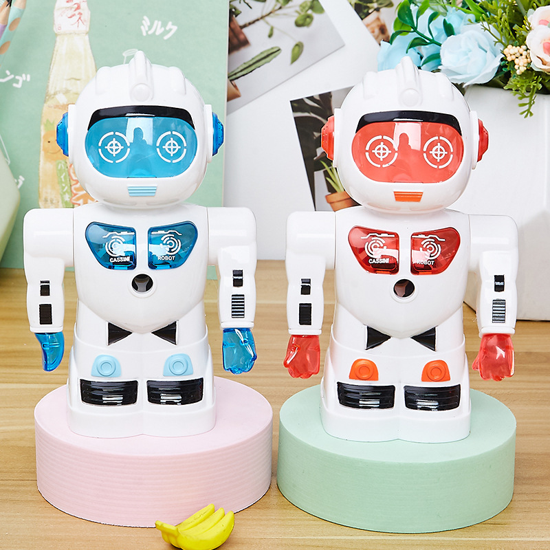 7805 forma creativa Sacapuntas de lápiz Robot sacapuntas divertido estudiante suministros pluma automática Entrada manual-cranking sacapuntas