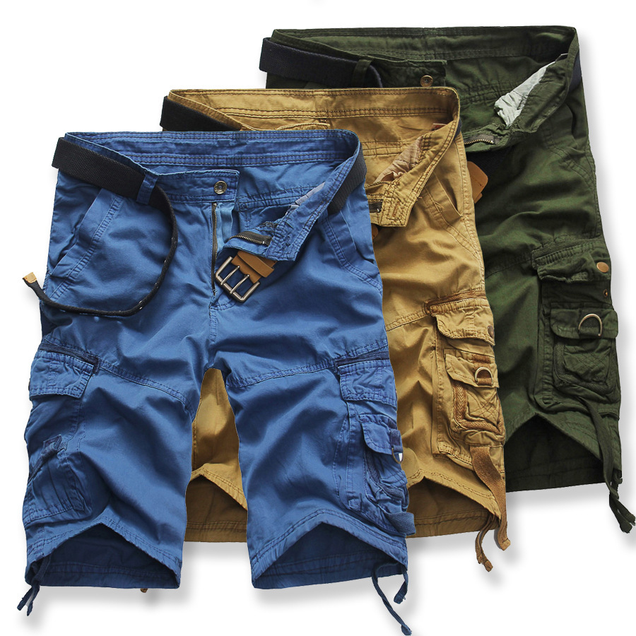 280g Weight Shorts Pants Length Cotton Fabric Type Mid Waist Waist Line Cargo Pants Pants Type Inelastic Elasticity Holiday, Street Occasion Loose Fit Type Solid Color Pattern Summer Season Men's Gender Casual Style Men's Solid Color Casual Loose Men's Bottoms 6