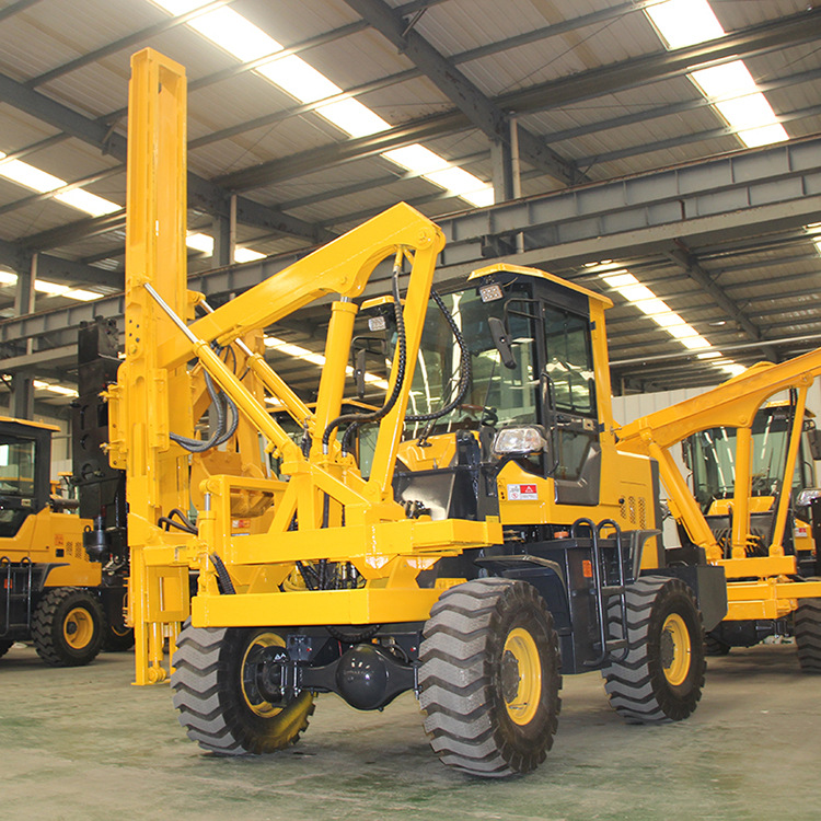 省道县道护栏打桩机 小型装载式护栏钻孔机 打拔钻一体机