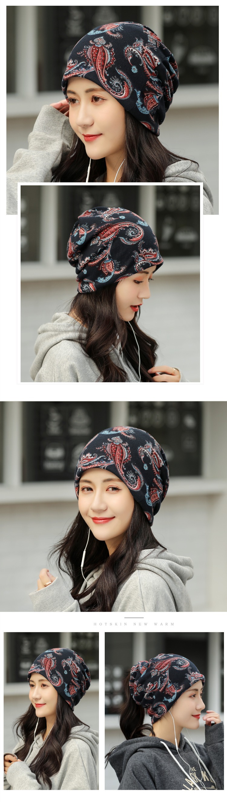 Women's Korean Style Flower Crimping Beanie Hat display picture 2