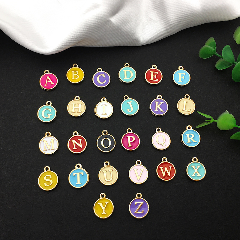 Simple Style Letter Alloy Enamel Charms Jewelry Accessories display picture 5