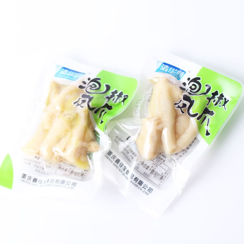 清华园泡椒凤爪10斤/件 散装称重手抓独立小包泡椒味鸡爪鸡肉零食|ms