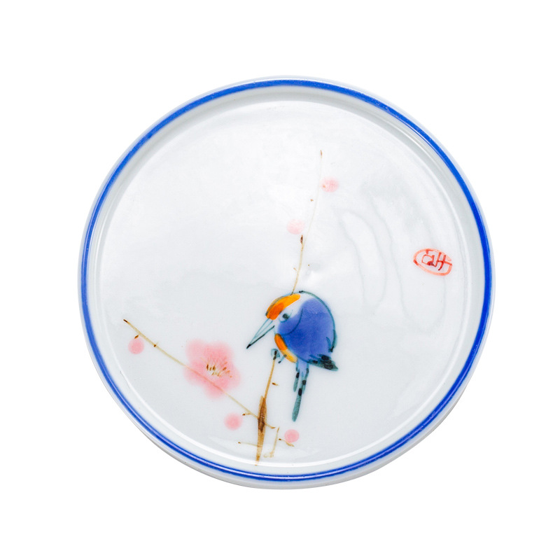 Taza de té de cerámica pintada a mano almohadilla de aislamiento creativo bandeja de té japonesa platillo taza de té estera taza de té titular de la taza de té ceremonia del té Accesorios