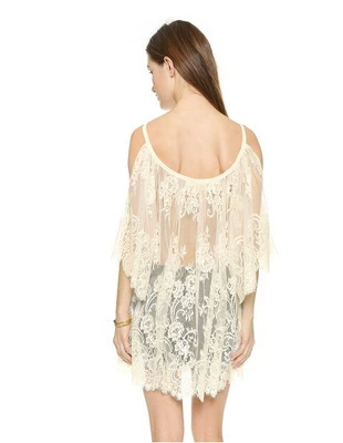 Lace beach sexy dress, 2021 collection, European style, lifting effect