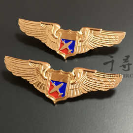 金属徽章定做 勋章定制 企业胸针航空胸章公司奖章翅膀徽章
