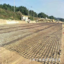 钢塑格栅公路用双向土工格栅50KN桥面建设基层铺设抗裂上海厂家