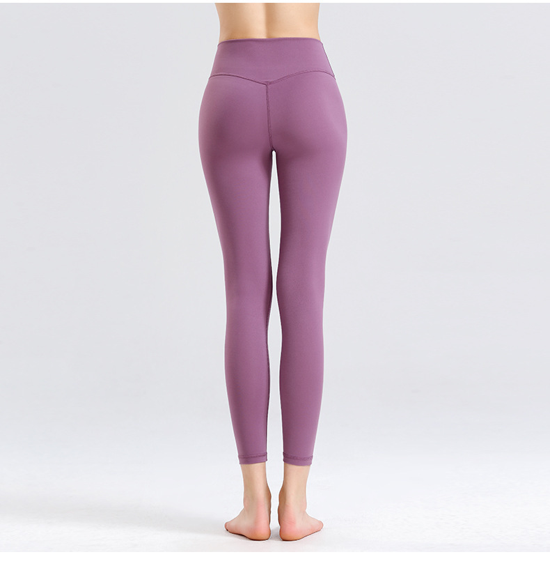 fashion plain color seamless yoga legging NSBS55875