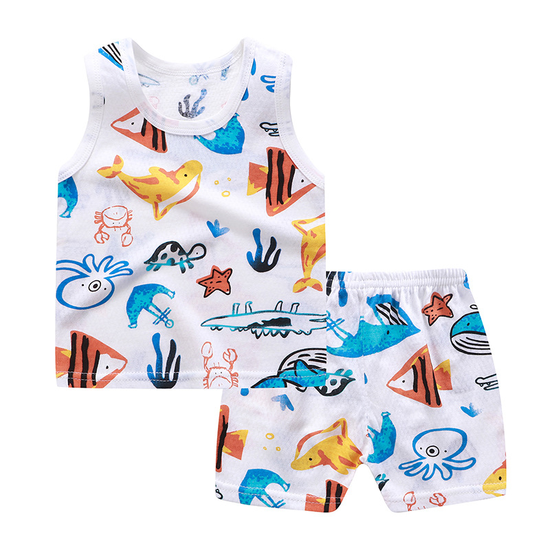 20 new pattern Milan vest suit Children Summer wear Boy shorts Explosive money Docking On behalf of