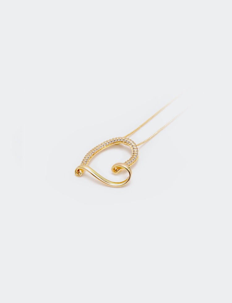 Fashion Hollow Heart-shape Copper Necklace display picture 6