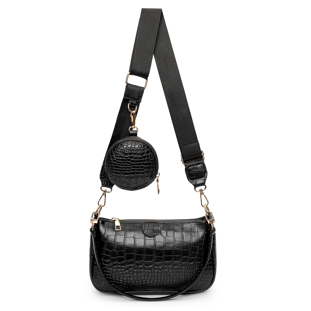 Crocodile Pattern PU Shoulder Bag
