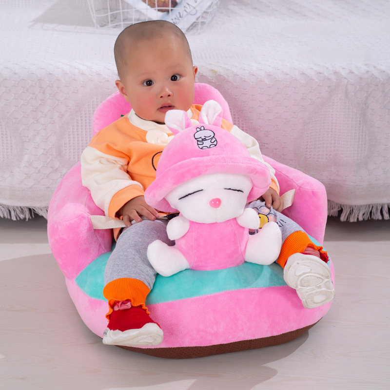 Al por mayor de los niños pequeño sofá asiento de dibujos animados bebé aprendizaje Silla de peluche de juguete bebé asiento de seguridad regalo de cumpleaños