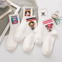 Japanese socks for women, pirate series cotton mid-calf women's socks, cute cartoon socks, fashionable sports socks, couple socks