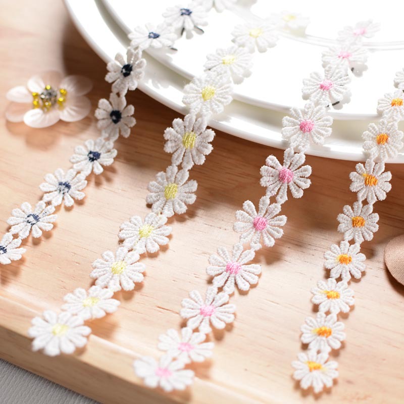 棉线编织花边辅料 小花手缝装饰修补裙子蚊帐窗帘DIY袖子领子裙边