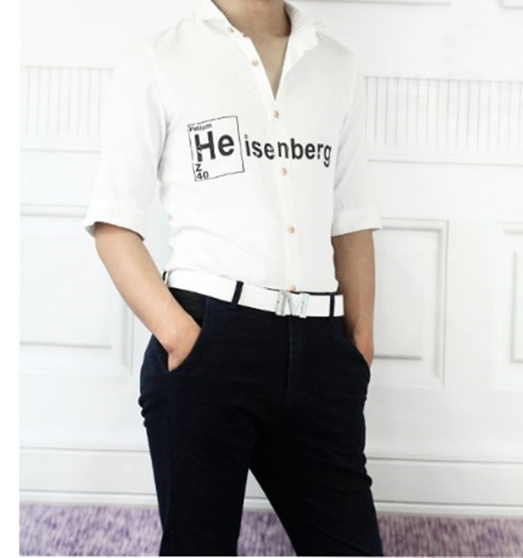 Elegant Men's Smooth Buckle Belt, Fashion Alloy Letter Belt_voghion.com