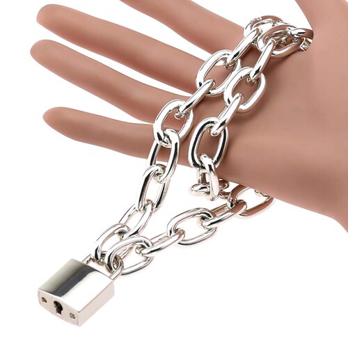 European and American individual simple thick chain necklace, Instagram cold style, internet celebrity heart lock, hip-hop neck chain, clavicle chain