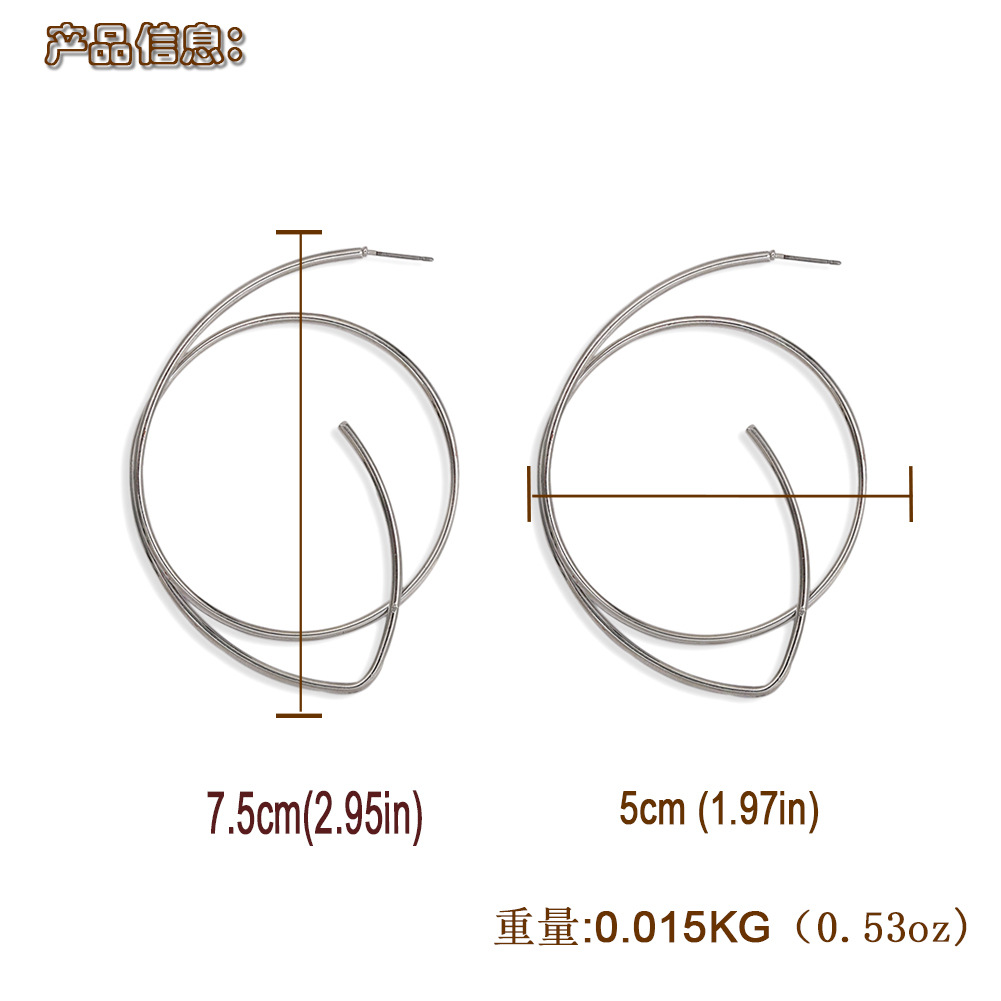 New Hot-selling Geometric Circular Hollow Creative Fashion Simple Earrings Wholesale display picture 1