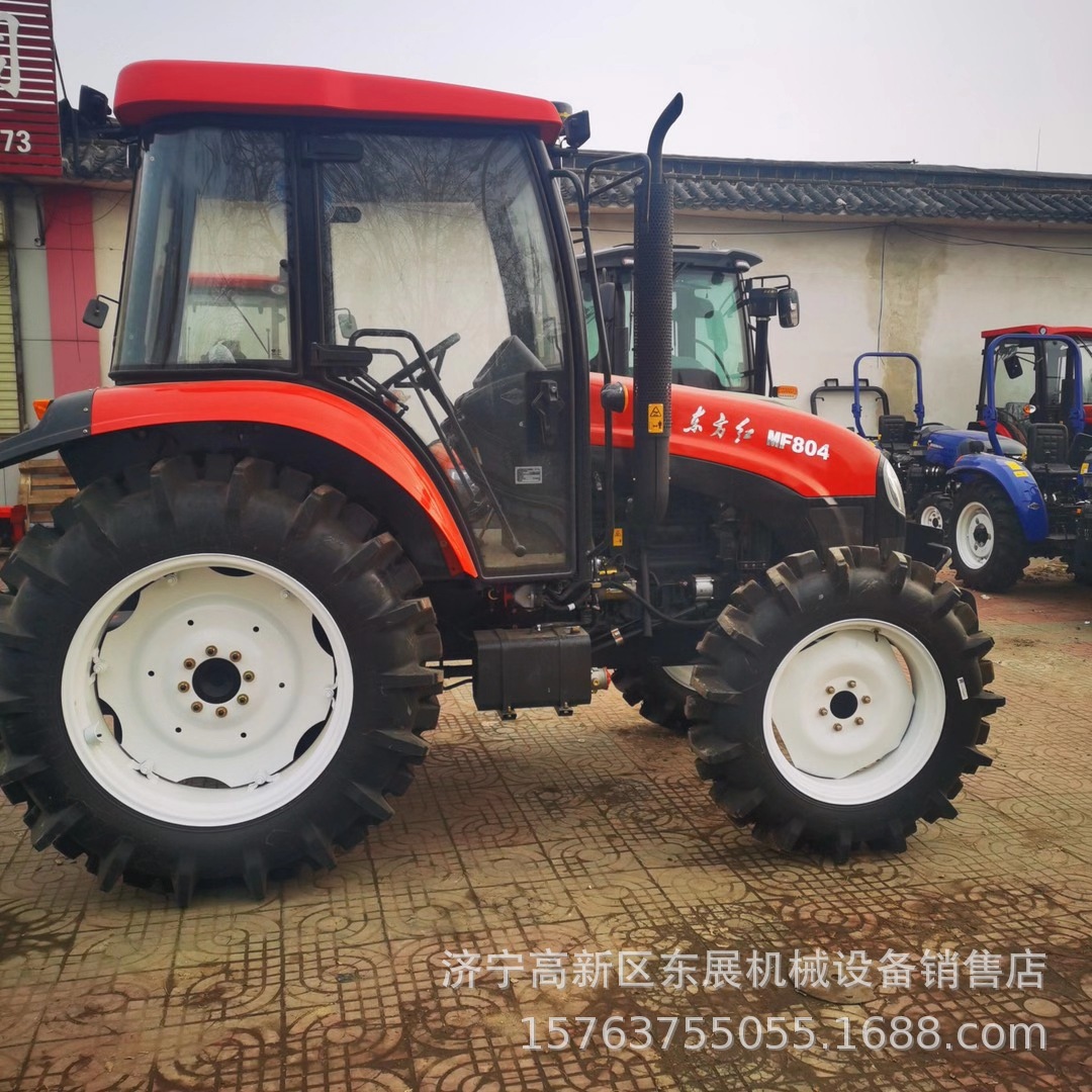 四驱四轮东方红拖拉机 旋耕犁地804农用拖拉机 东方红四轮耙地机