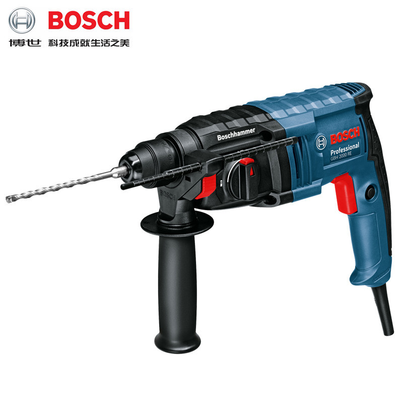 博世BOSCH轻型锤钻镐三用多功能圆四坑冲击电锤钻GBH2000DRE