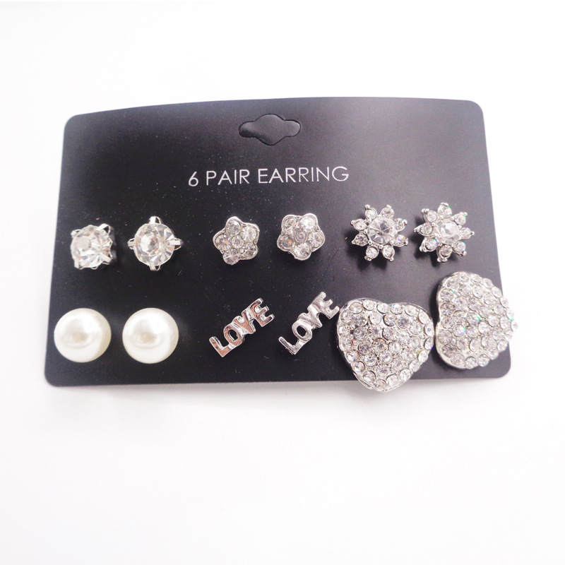 New Fashion Earrings 6 Pairs Earring Set For Women Wholesale display picture 1