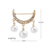 Accessory, protective underware from pearl, pin lapel pin, clothing, brooch, suitable for import