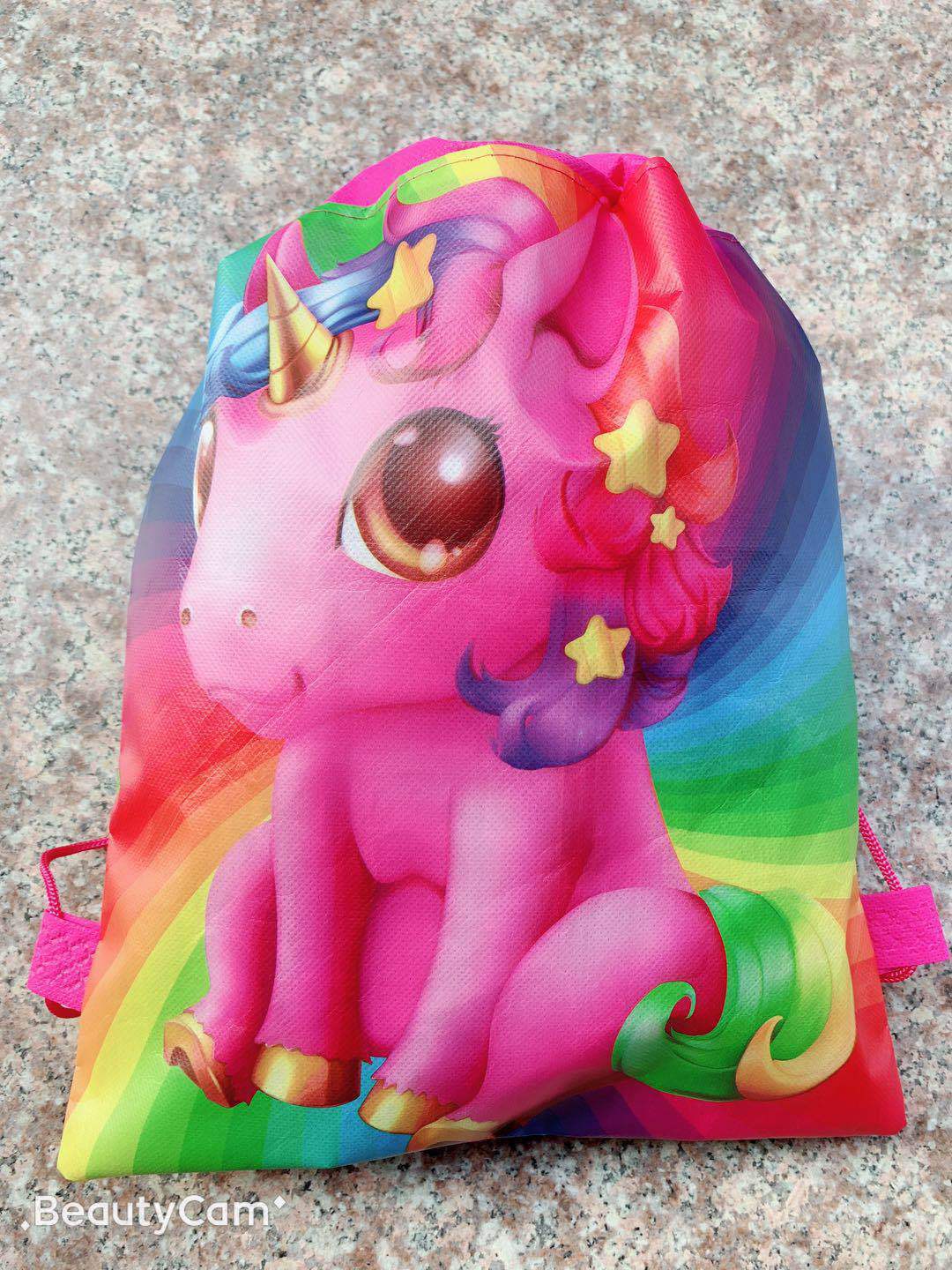 레인보우 유니콘 조임끈 파우치 *37*24