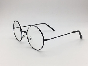 Round Flat Glasses Round Frame Glasses Retro Shanghai Beach Prince Mirror Metal Personalized Myopia Frame Glasses Trendy for Men and Women