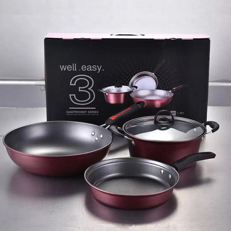 Black box gift three-piece set non-stick...