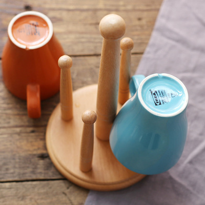 收納 架架玻璃架水杯瀝水挂架木質咖啡杯杯子晾架架杯茶杯馬克杯