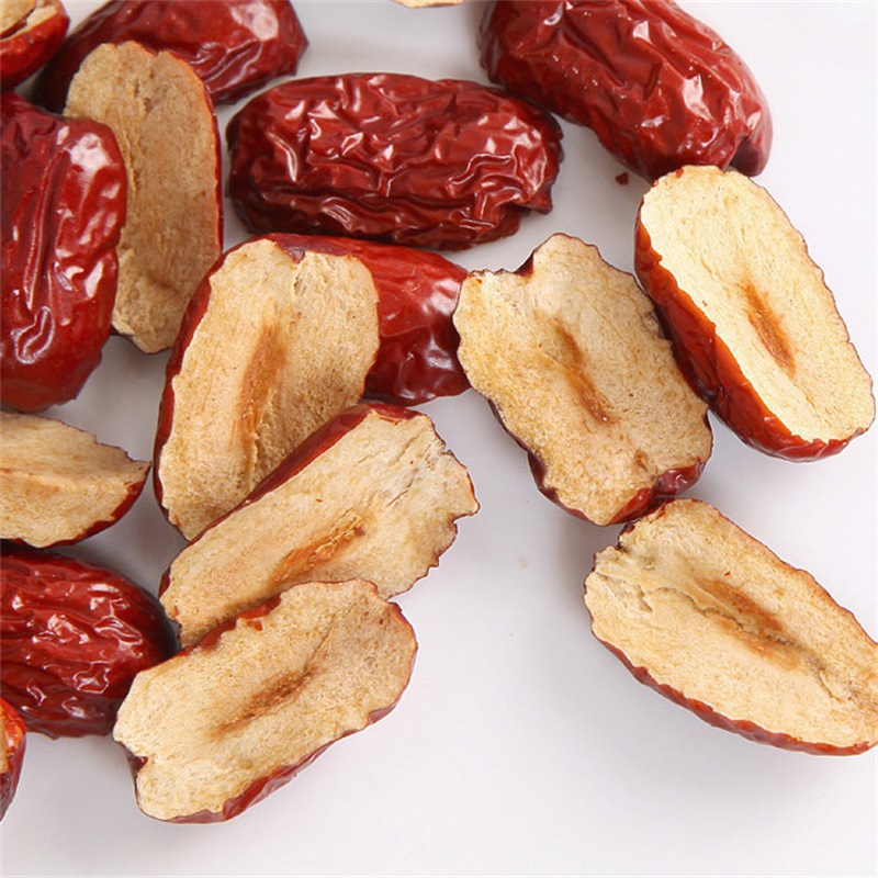 Xinjiang Ruoqiang Dried Chinese date Sheet dates Seedless Dry date sheet bulk wholesale 500g A box of jujube slices 15 Jin