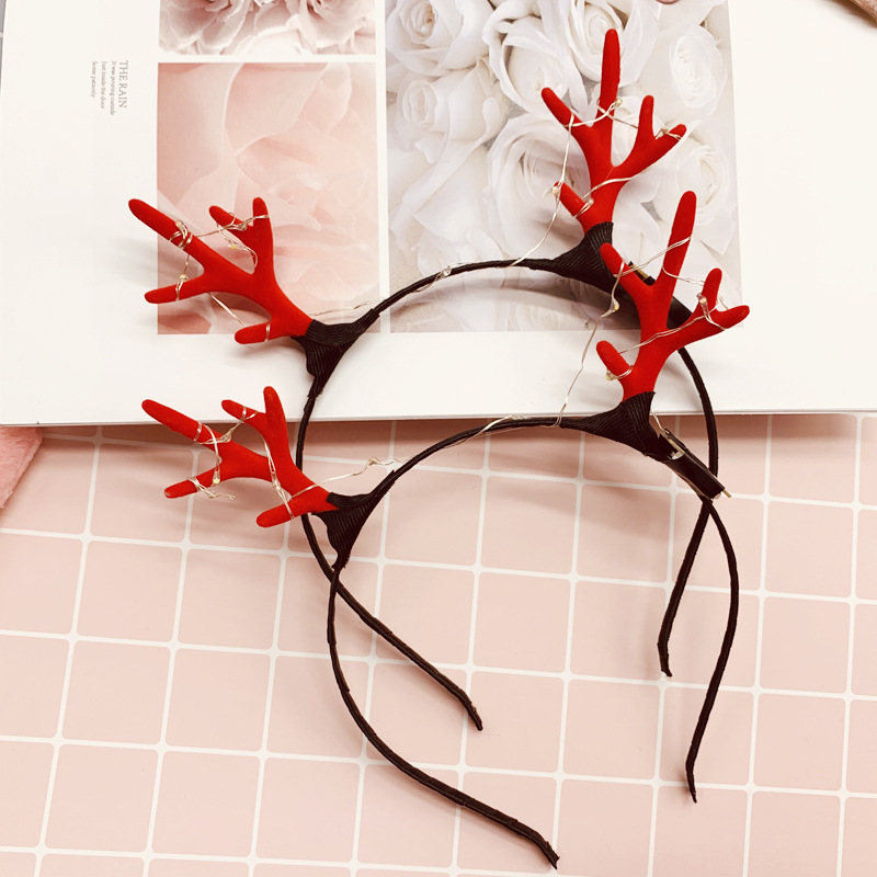 万圣节兔耳朵绕铁包布头箍羽毛圣诞毛绒猫耳朵发箍微商头扣批发厂