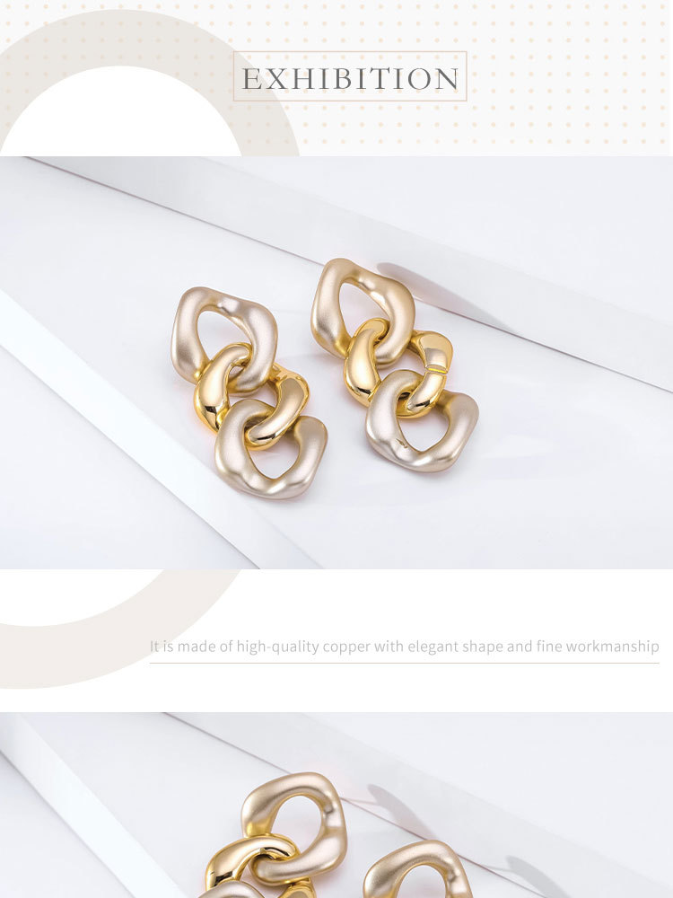 Fashion Irregular Twist Chain Earrings display picture 2