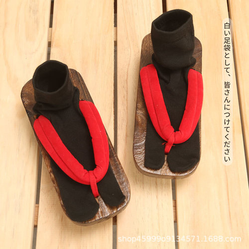 Two-toed socks for men and women, polyester-cotton mid-tube two-toed socks, Japanese-style split-toed socks for women, independent packaging manufacturer wholesale