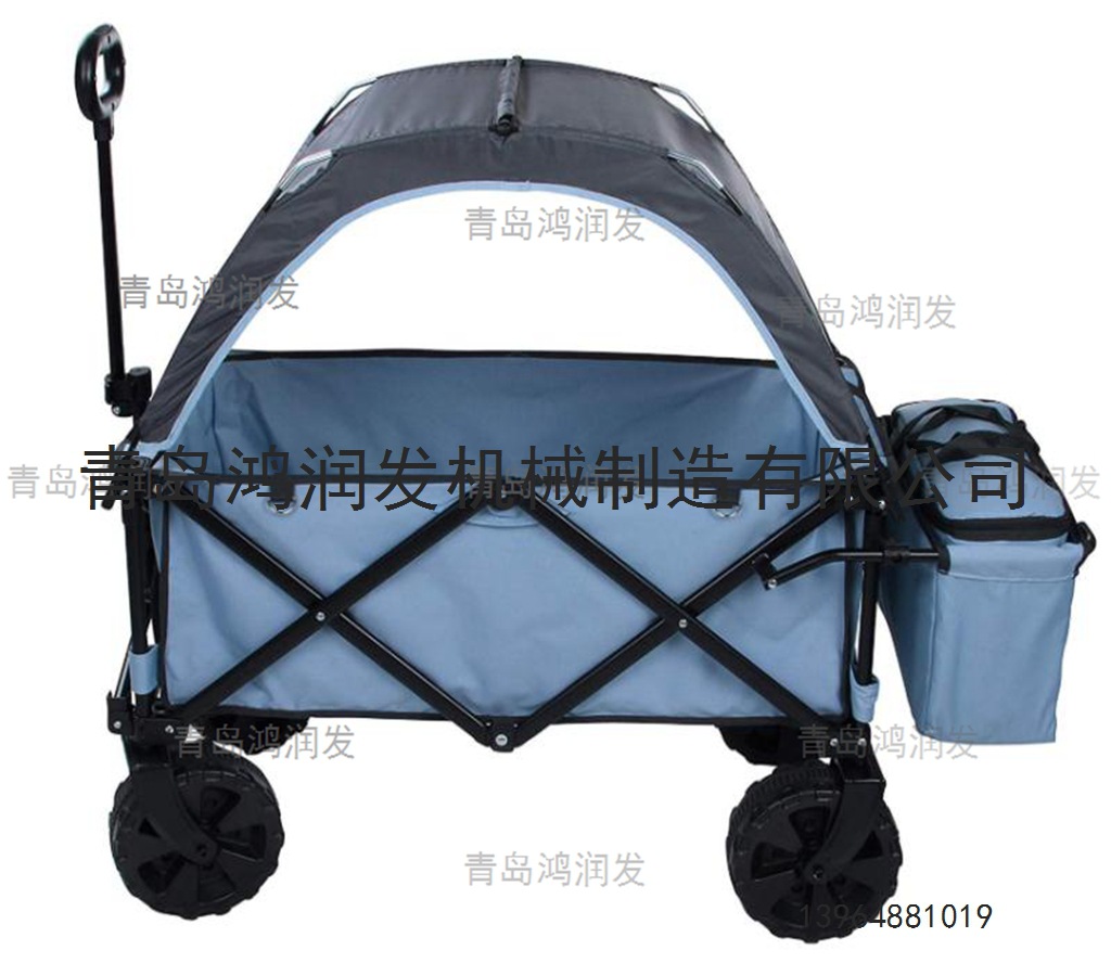 顶棚款四项折叠布兜车2021新款折叠布兜野营折叠车