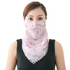 Shiffon street medical mask, shiffon with print, with neck protection, sun protection