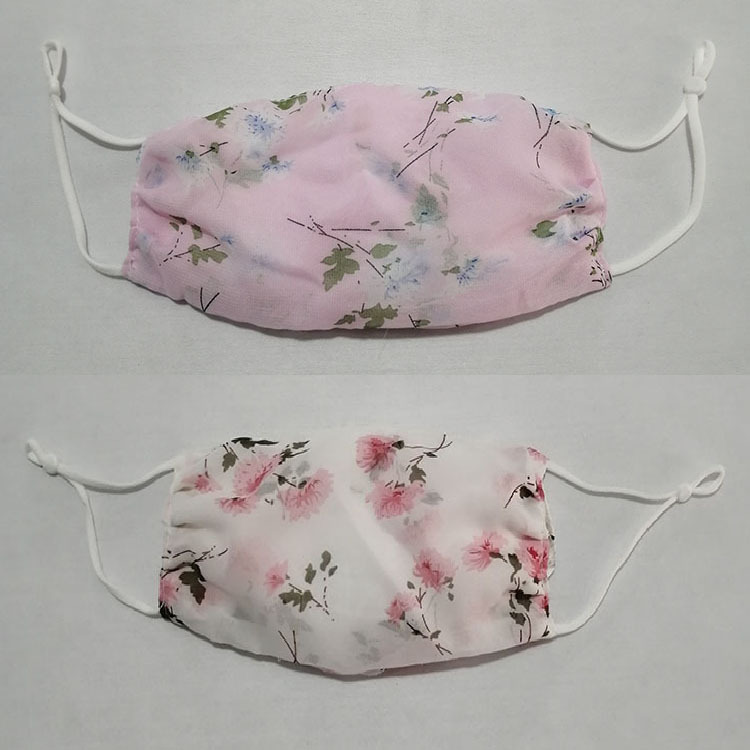 Gasa máscara transpirable protección solar protección UV a prueba de polvo cómoda dama suave floral lavable fácil respirar