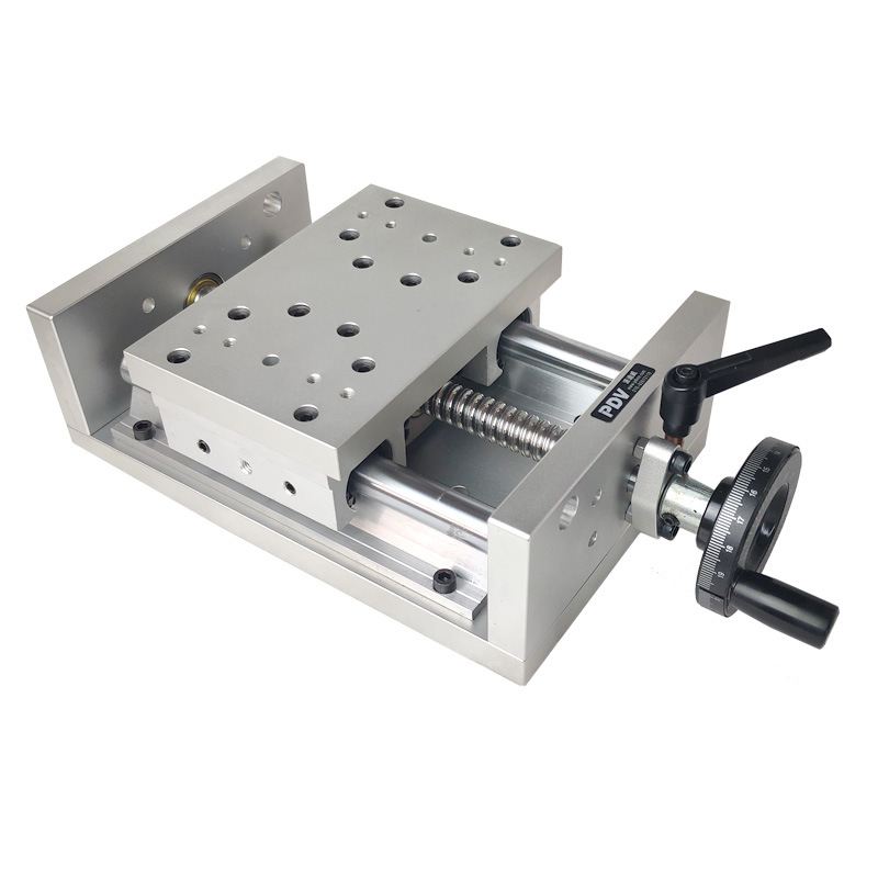 派迪威手动滑台线性导轨手摇式线性位移台滑台模组